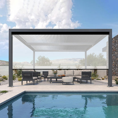 Kincmo Motorized Outdoor Shades 0%/1%/3%/5% Openness