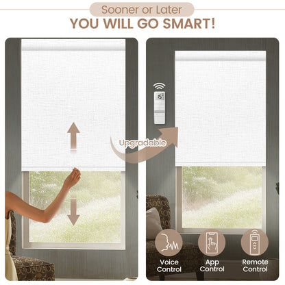 Kincmo No Drill Cordless Roller Shades 100% Blackout - Classic