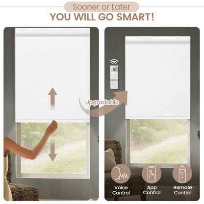 Kincmo No Drill Cordless Roller Shades 100% Blackout - Elegant