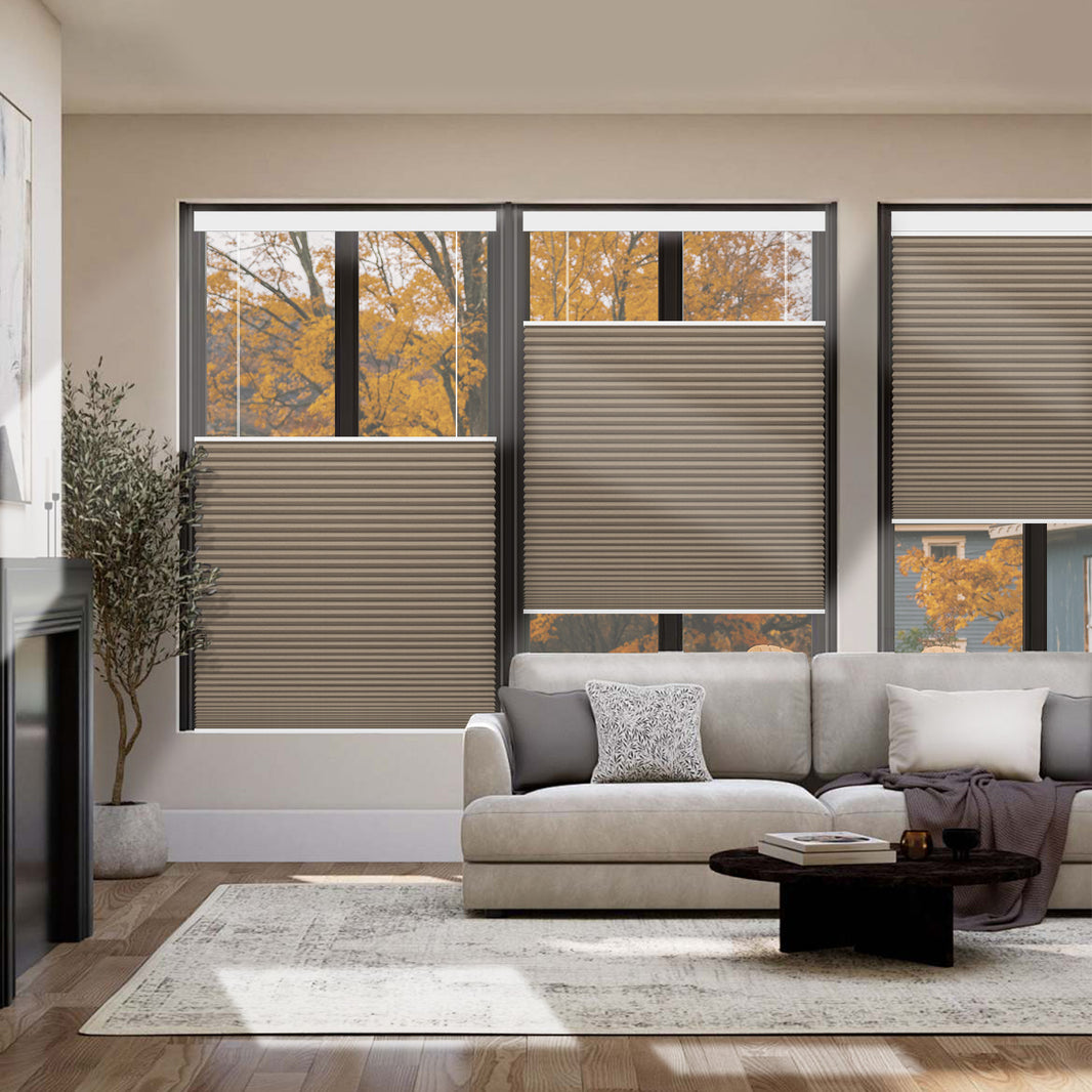 Kincmo Motorized 100% Blackout Top Down Bottom Up Cellular Shades