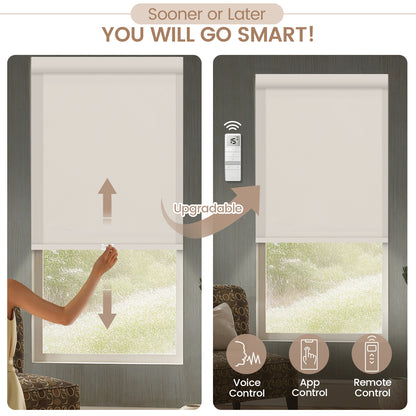 Kincmo No Drill Cordless UV Protection Solar Shades 0%/1%/3%/5% Openness