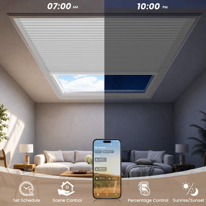 Kincmo Motorized Skylight Cellular Shades