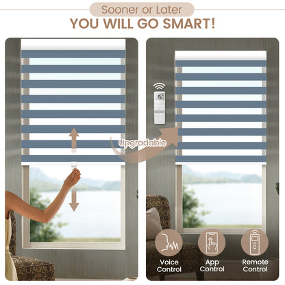 Kincmo No Drill Cordless Zebra Shades 95% Blackout - Gabriel