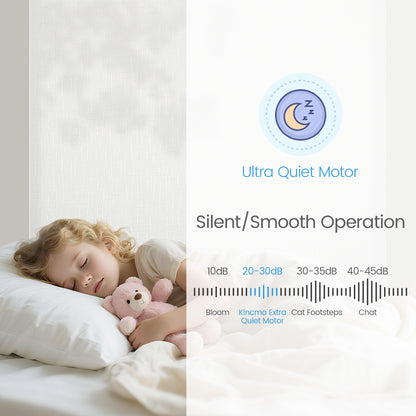 Kincmo Motorized Light Filtering Roller Shades 75% Blackout - Classic