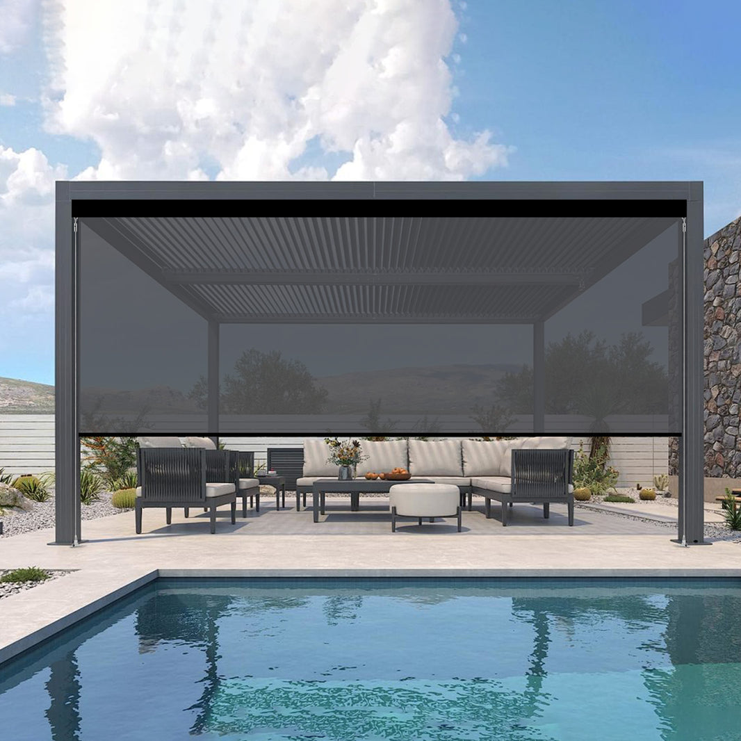 Kincmo Motorized Outdoor Shades 1%/3%/5% Openness