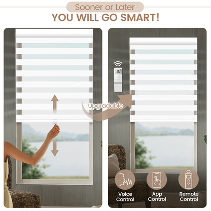 Kincmo No Drill Cordless Zebra Shades 100% Blackout - Gentle