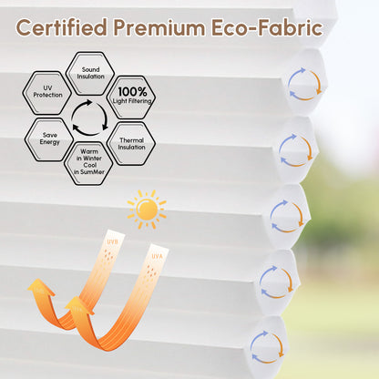 Kincmo Thermal Insulating Light Filtering Motorized Cellular Shades