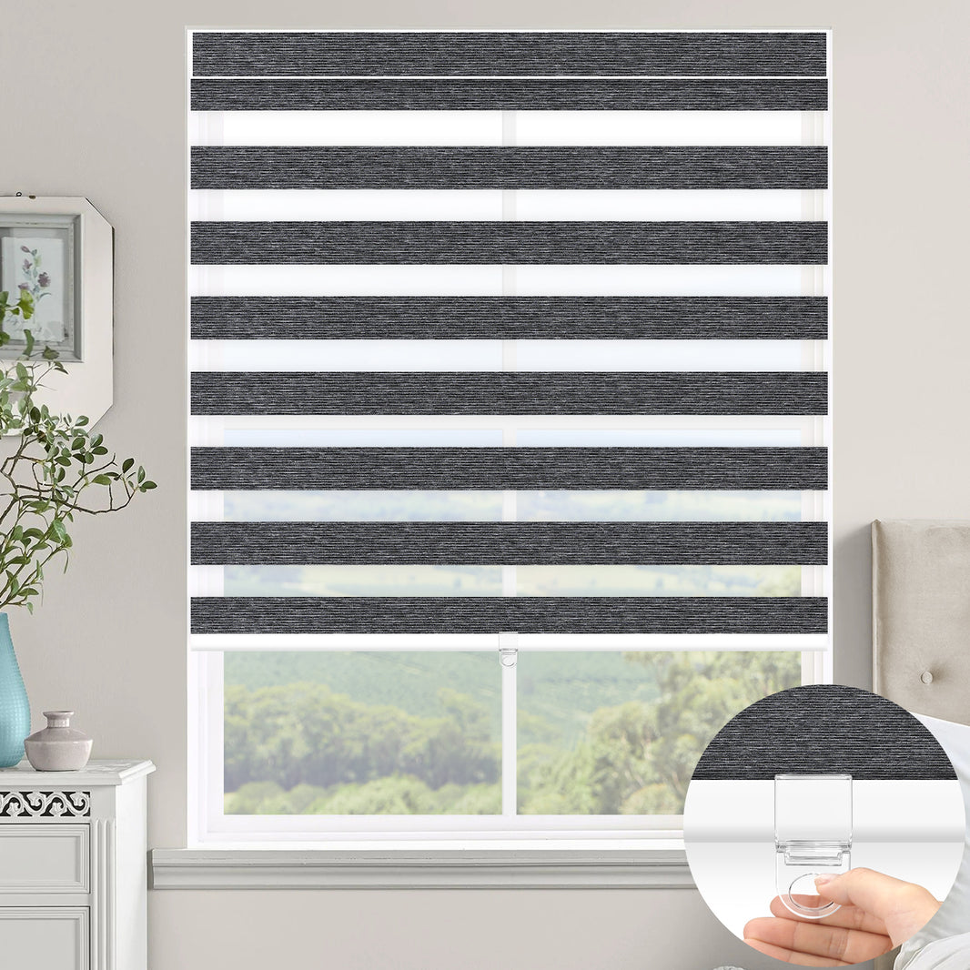 Kincmo Cordless Zebra Shades 60%/75% Blackout - Monet