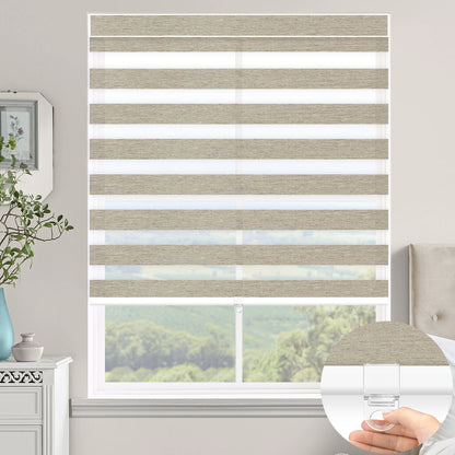 Kincmo Cordless Zebra Shades 60%/75% Blackout - Monet