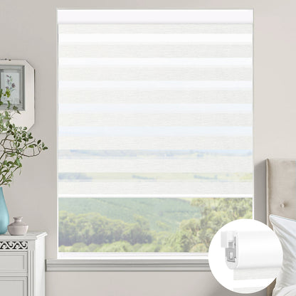 Kincmo No Drill Zebra Shades, Motorized 60/75% Blackout - Monet