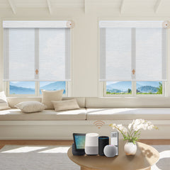 Kincmo Motorized Light Filtering Roller Shades 60% Blackout - Atlantic