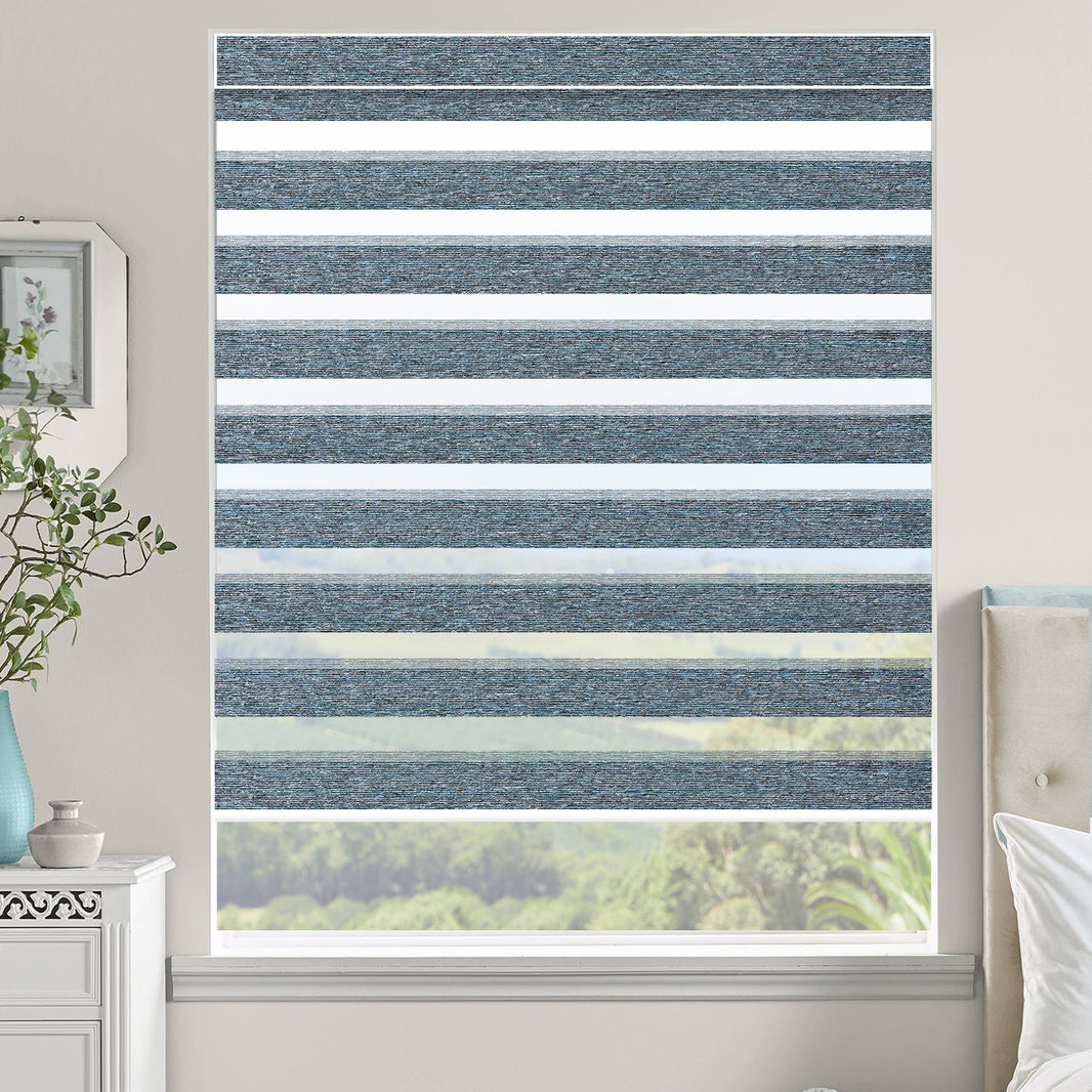 75% blackout blue zebra blinds sale