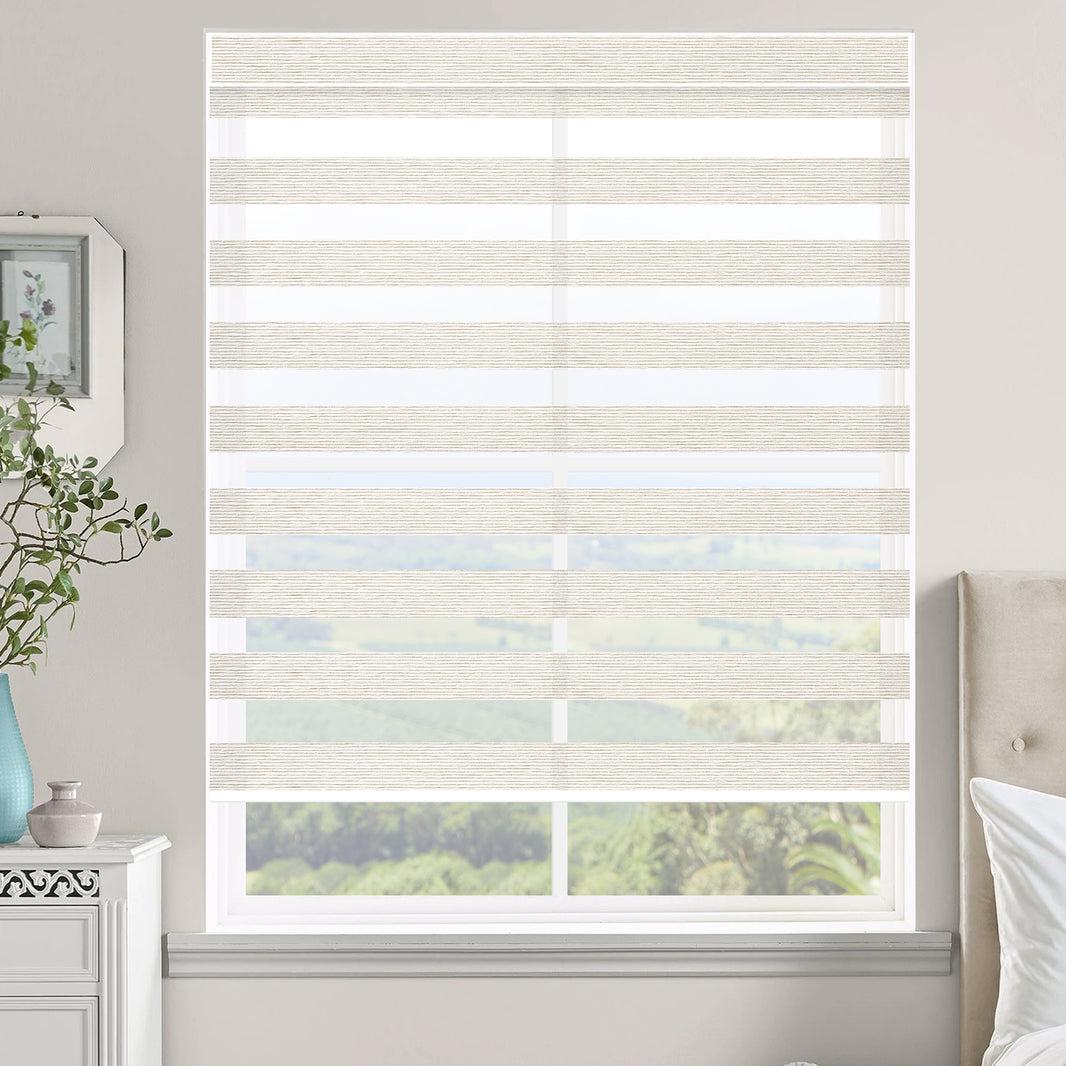 Kincmo Motorized Zebra Shades 60%/75% Blackout - Monet