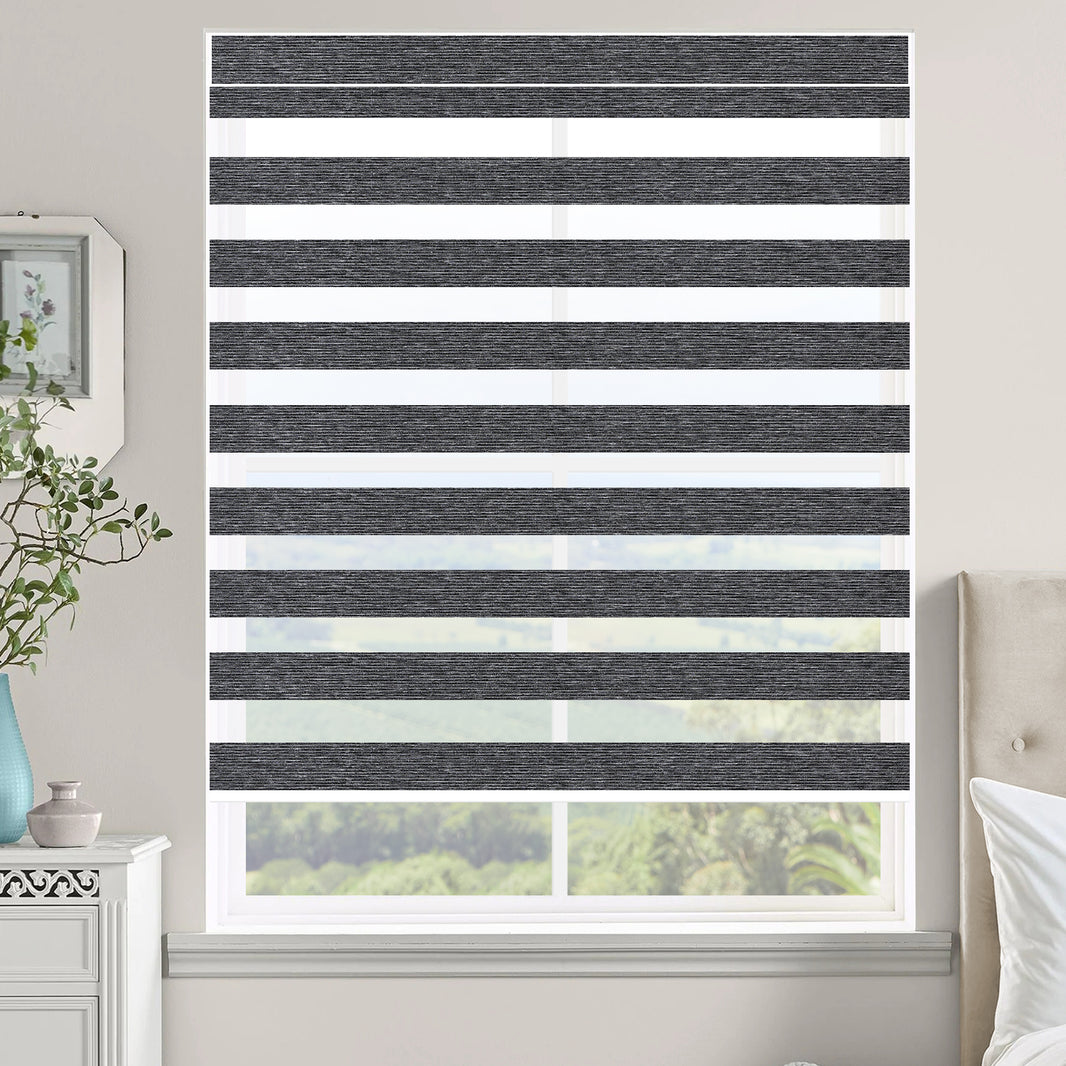 Kincmo Motorized Zebra Shades 60%/75% Blackout - Monet