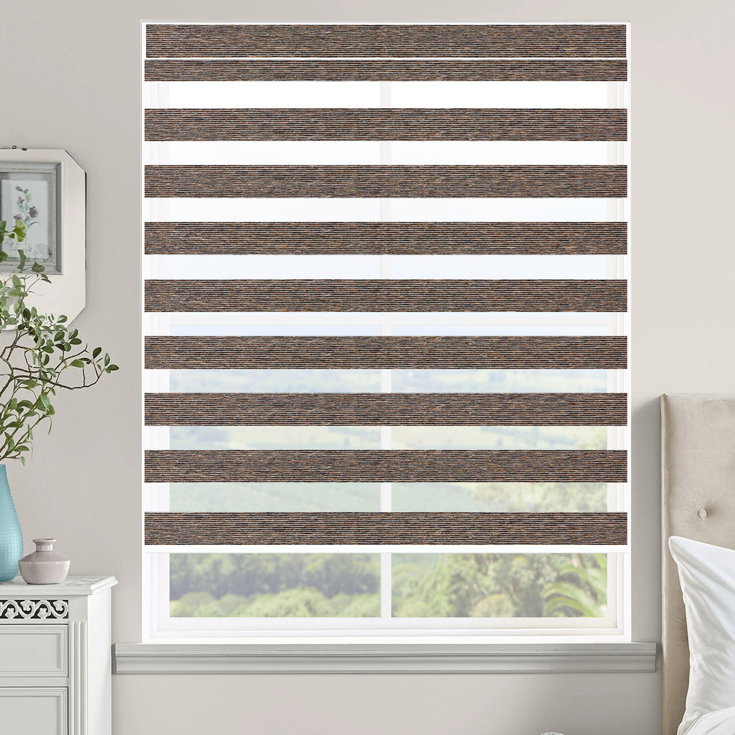 Kincmo Motorized Zebra Shades 60%/75% Blackout - Monet