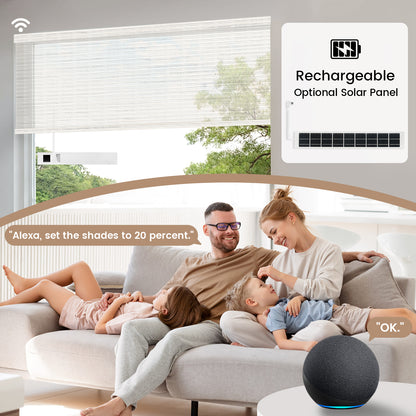 Kincmo Motorized Light Filtering Roller Shades 50% Blackout - Woven