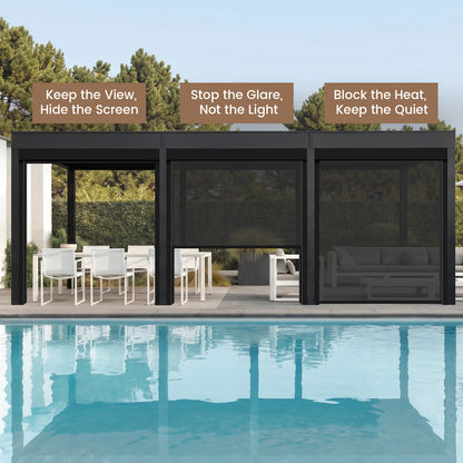 Kincmo Motorized Zipper Track Windproof & Smart Outdoor Screens