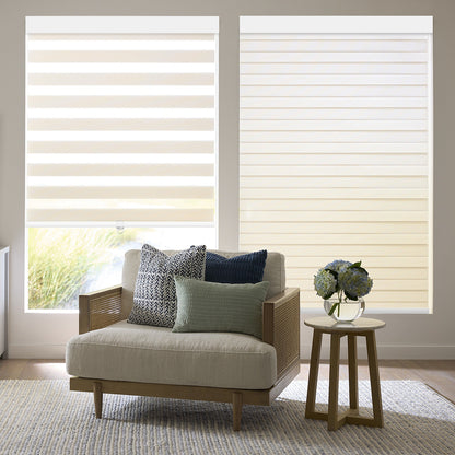 Kincmo Cordless Zebra Shades 75% Blackout - Linen