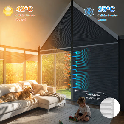 Kincmo Motorized Trapezoid Cellular Shades
