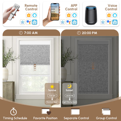 Kincmo Motorized Dual Shades