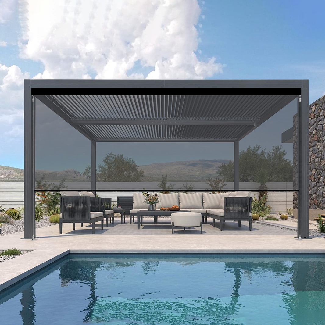 Kincmo Motorized Outdoor Shades 1%/3%/5% Openness