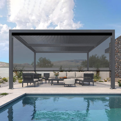 Kincmo Motorized Outdoor Shades 1%/3%/5% Openness