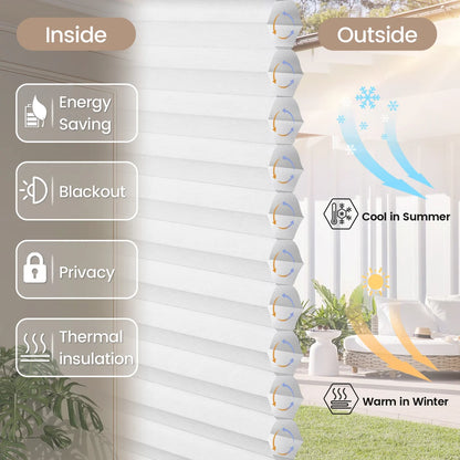 Kincmo 100% Blackout Motorized Cellular Shades