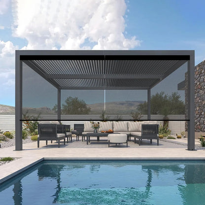 Kincmo Motorized Outdoor Shades 1%/3%/5% Openness