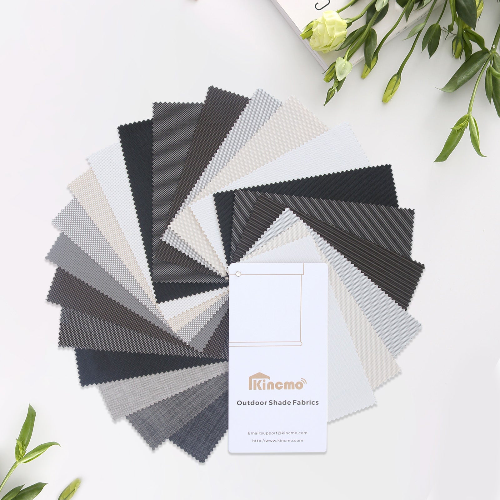 kincmo outdoor shade fabric swatches