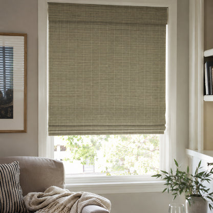 Kincmo Cordless Woven Wood Shades 50%/70%/100% Blackout - Organic Texture