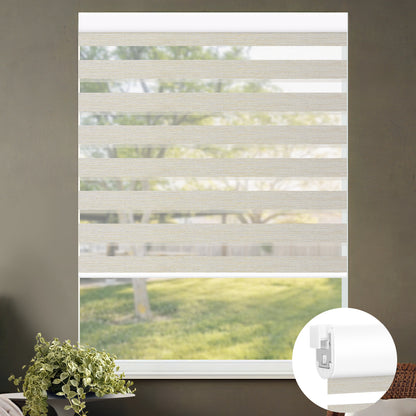 Kincmo No Drill Zebra Shades, Motorized 70% Blackout - Galaxy