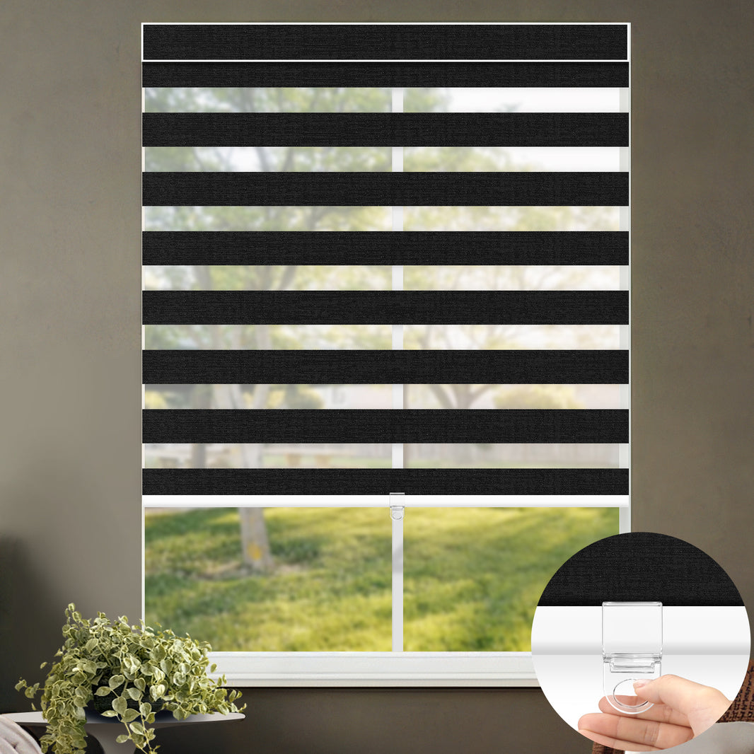 Kincmo Cordless Zebra Shades 70% Blackout - Galaxy