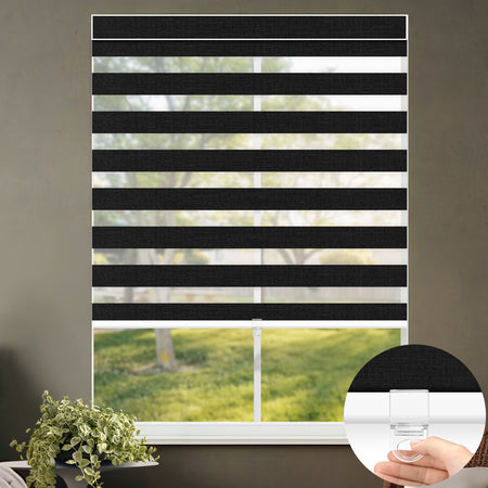 Kincmo Cordless Zebra Shades 70% Blackout - Galaxy