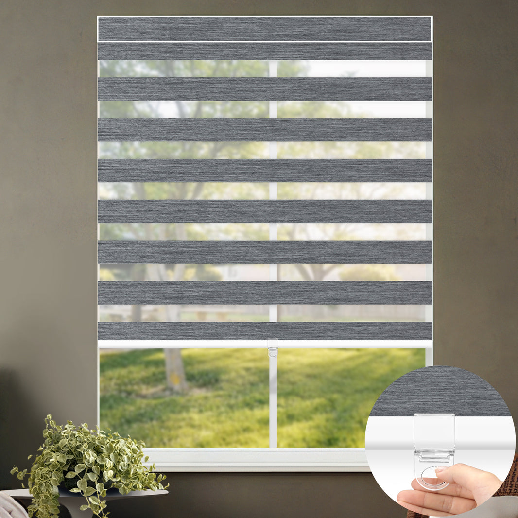 Kincmo Cordless Zebra Shades 70% Blackout - Galaxy