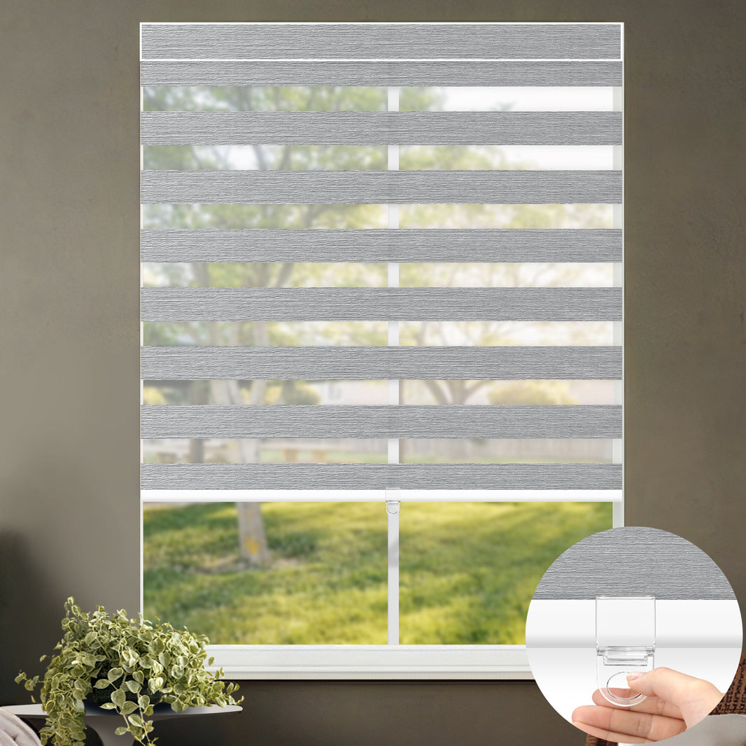 Kincmo Cordless Zebra Shades 70% Blackout - Galaxy