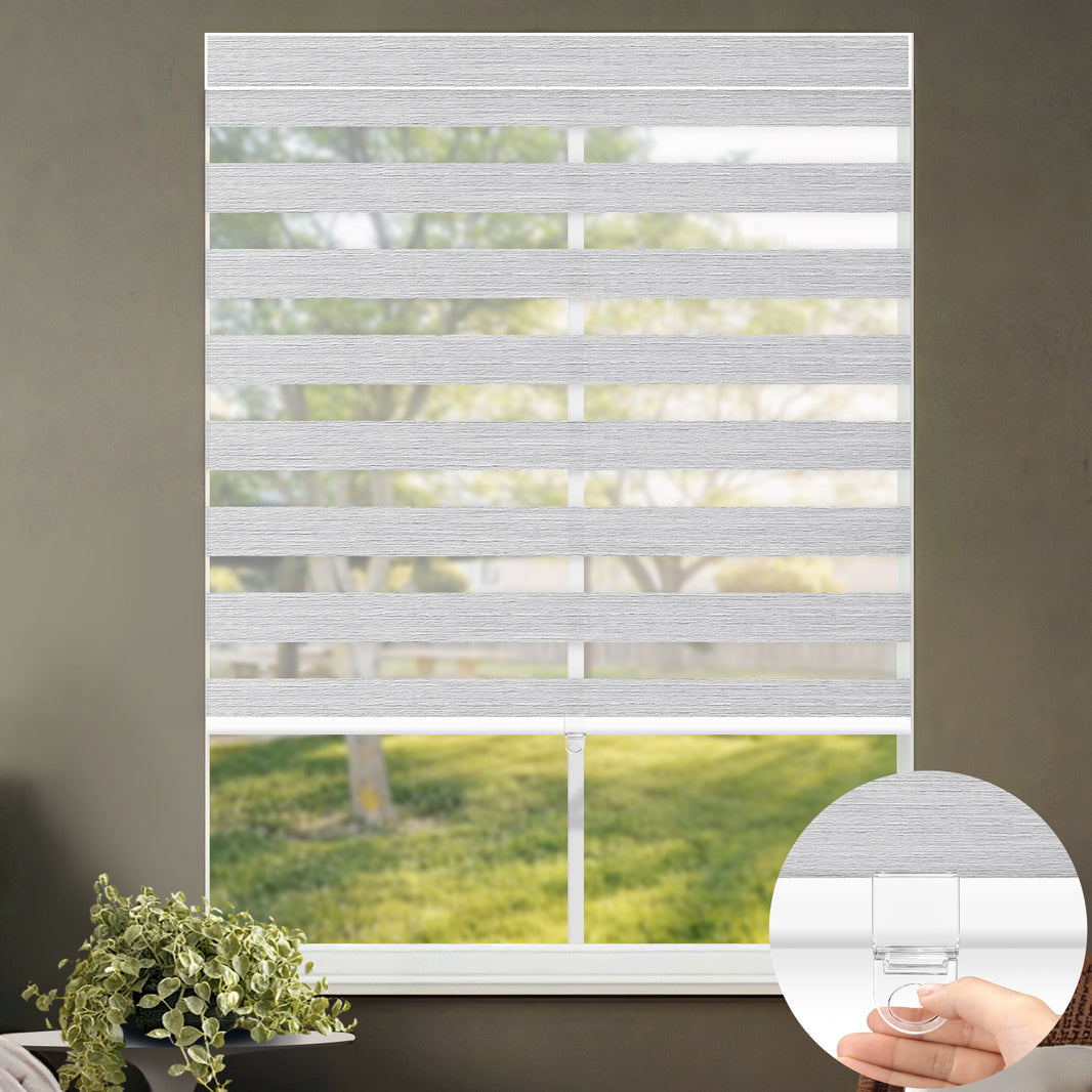 Kincmo Cordless Zebra Shades 70% Blackout - Galaxy