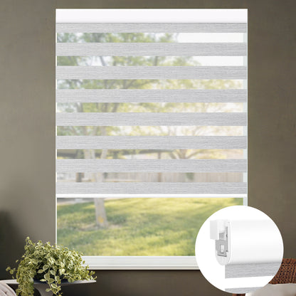 Kincmo No Drill Zebra Shades, Motorized 70% Blackout - Galaxy