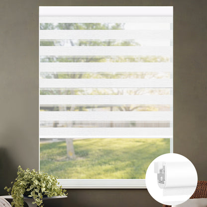 Kincmo No Drill Zebra Shades, Motorized 70% Blackout - Galaxy