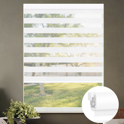 Kincmo No Drill Zebra Shades, Motorized 70% Blackout - Galaxy