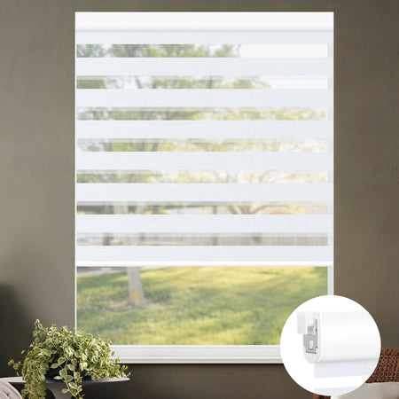 Kincmo No Drill Zebra Shades, Motorized 70% Blackout - Galaxy