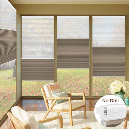 Kincmo No Drill Motorized Day & Night Cellular Shades