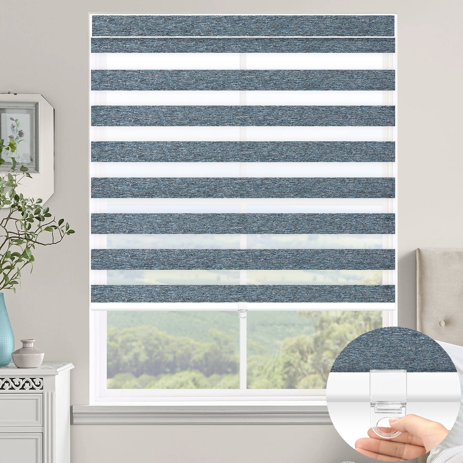 Zebra Cordless Shades for Window, Flexible Light Control | Kincmo