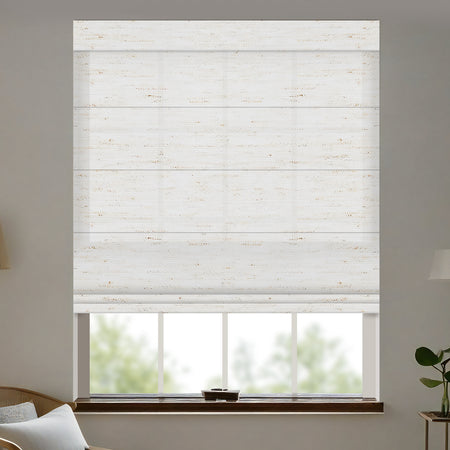 Kincmo Motorized Light Filtering Roman Shades 75% Blackout - Linen
