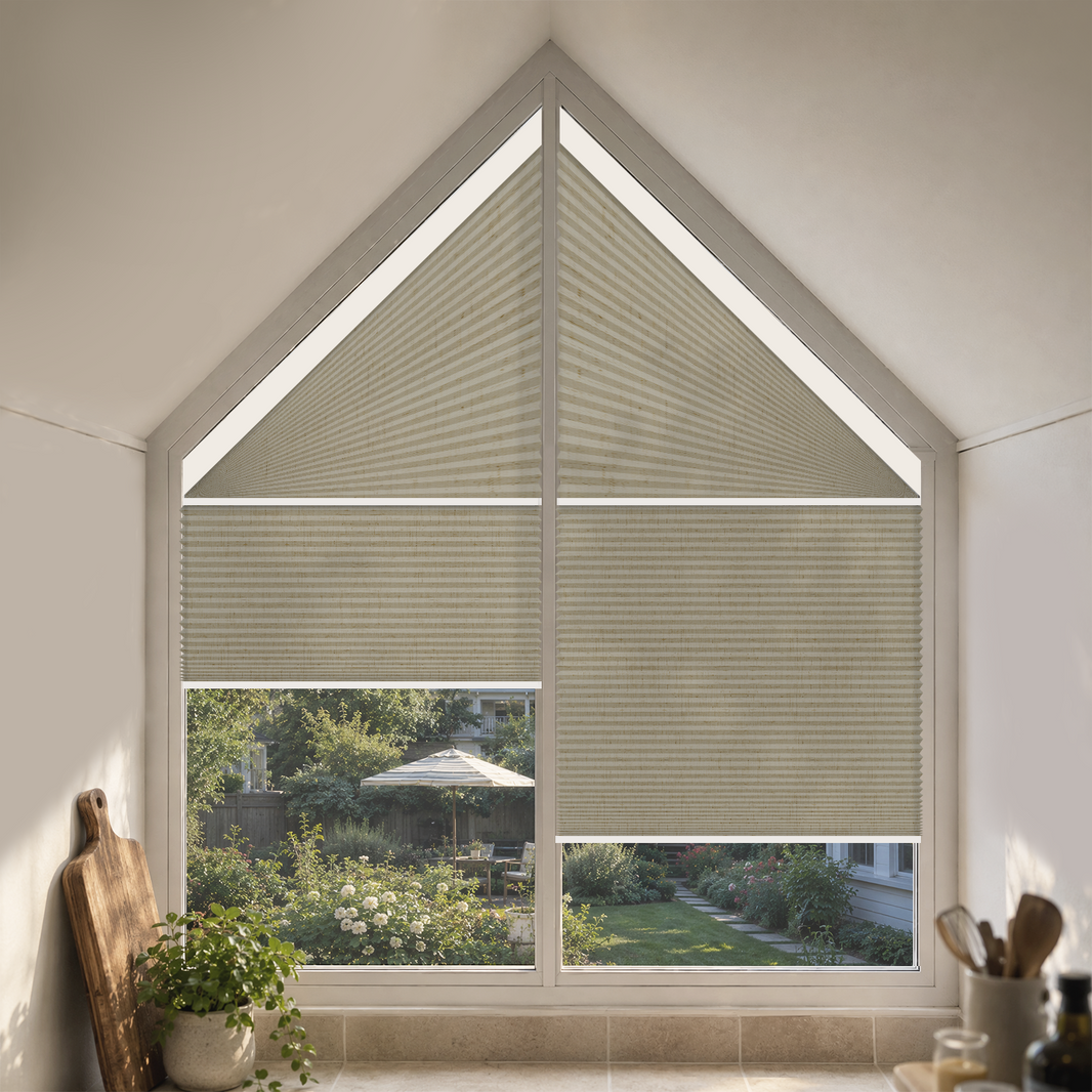 Kincmo Motorized Trapezoid Cellular Shades
