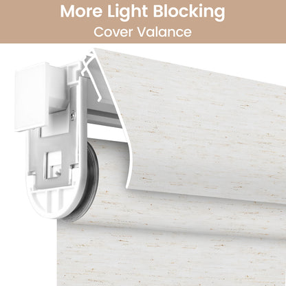 Kincmo No Drill Cordless Roller Shades 100% Blackout  - Linen
