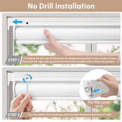 Kincmo No Drill Motorized Roller Shades 100% Blackout - Mist
