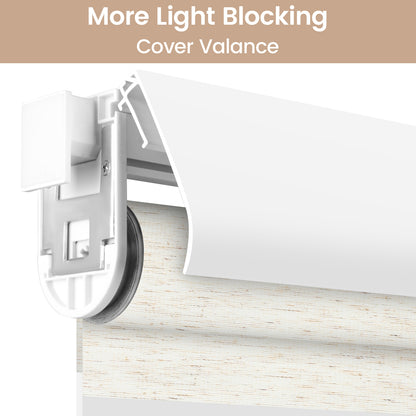 Kincmo No Drill Cordless Zebra Shades 75% Blackout - Linen