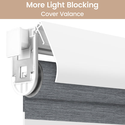 Kincmo No Drill Cordless Zebra Shades 70% Blackout - Galaxy