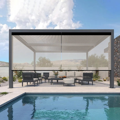 Kincmo Motorized Outdoor Shades 1%/3%/5% Openness