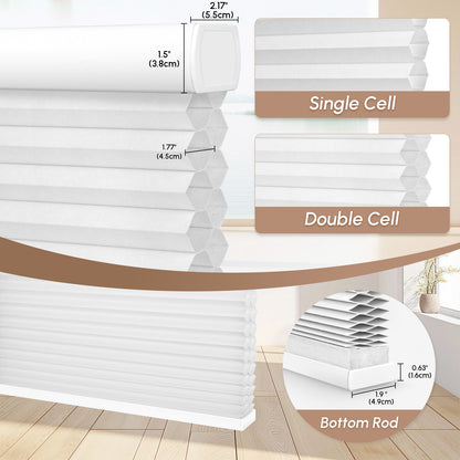 Kincmo Energy-Saving, 100% Blackout Motorized Cellular Shades | Double-Cell